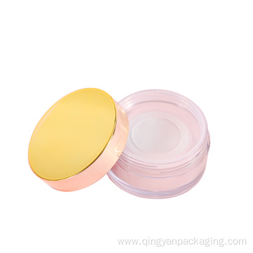 Fancy empty loose powder jar plastic container